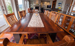 The dining table and chairs were also made locally, as was the coffee table. Photograph by: Debra Brash